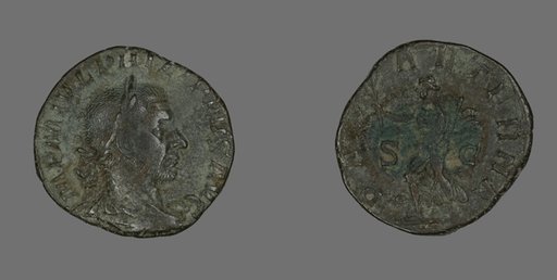 Sestertius (Coin) Portraying Philip the Arab