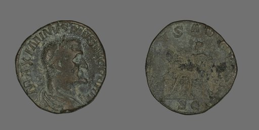 Sestertius (Coin) Portraying Emperor Maximinus