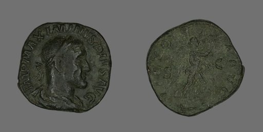 Sestertius (Coin) Portraying Emperor Maximinus