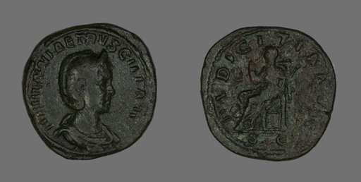 Sestertius (Coin) Portraying Empress Herennia Etruscilla