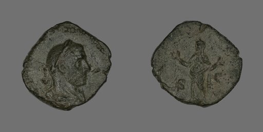 Sestertius (Coin) Portraying Emperor Trebonianus Gallus