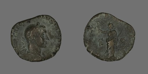 Sestertius (Coin) Portraying Emperor Volusian