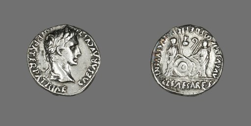 Denarius (Coin) Portraying Emperor Augustus