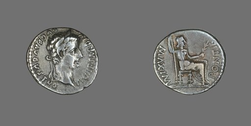 Denarius (Coin) Portraying Emperor Tiberius
