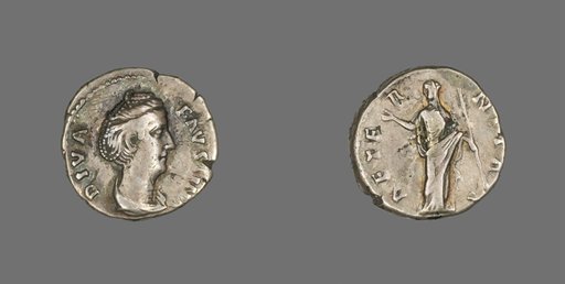 Denarius (Coin) Portraying Empress Faustina the Elder