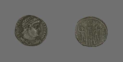 Coin Portraying Emperor Constantine I or Emperor Constantine II