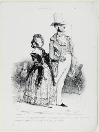 “I say to myself: would anybody imagine that we are coming from the Rue des Lombards?... We really don't look like confectioners at all,” plate 2 from Coquetry