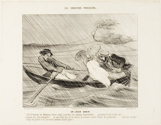A Light Squall (Un leger grain), plate 8 from The Parisian Boaters (Les canotiers Parisiens)