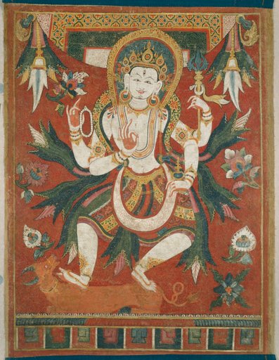 Double-Sided Painted Banner (Paubha) with God Shiva