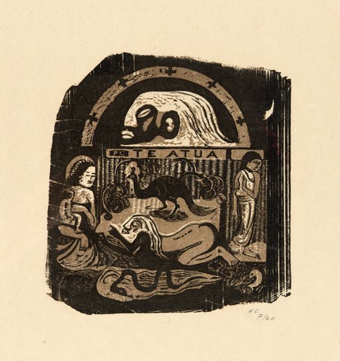 Te atua (The God), from the Suite of Late Wood-Block Prints