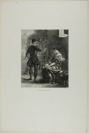 Hamlet and Ophelia, plate 5 from Hamlet