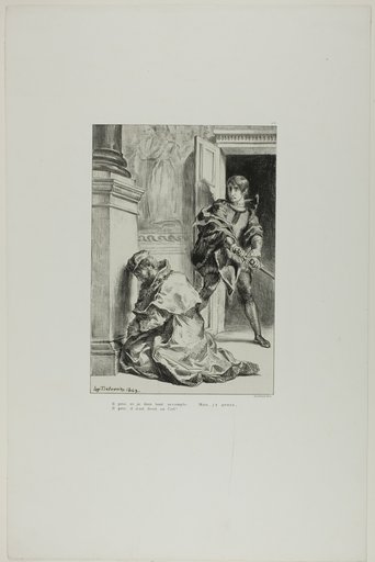 Hamlet Attempts to Slay the King, plate 8 from Hamlet