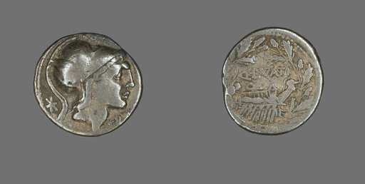 Denarius (Coin) Depicting the Goddess Roma