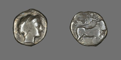 Coin Depicting the Nymph Parthenope