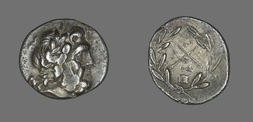 Hemidrachm (Coin) Depicting the God Zeus Amarios
