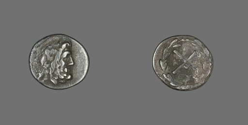 Hemidrachm (Coin) Depicting the God Zeus Amarios