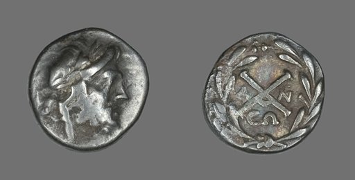 Hemidrachm (Coin) Depicting the God Zeus Amarios