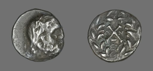 Hemidrachm (Coin) Depicting the God Zeus Amarios
