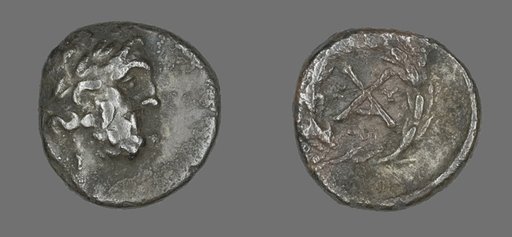 Hemidrachm (Coin) Depicting the God Zeus Amarios