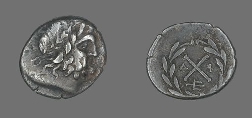 Hemidrachm (Coin) Depicting the God Zeus Amarios
