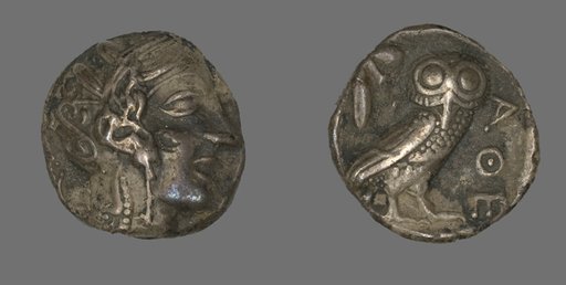 Tetradrachm (Coin) Depicting the Goddess Athena
