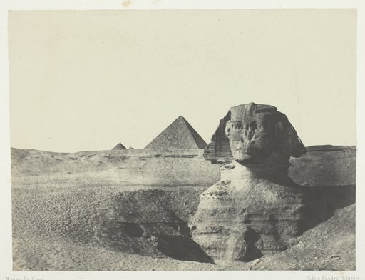 Le Sphynx vu de Face, Egypte Moyenne, plate 11 from the album "Egypte, Nubie, Palestine et Syrie" (1852)