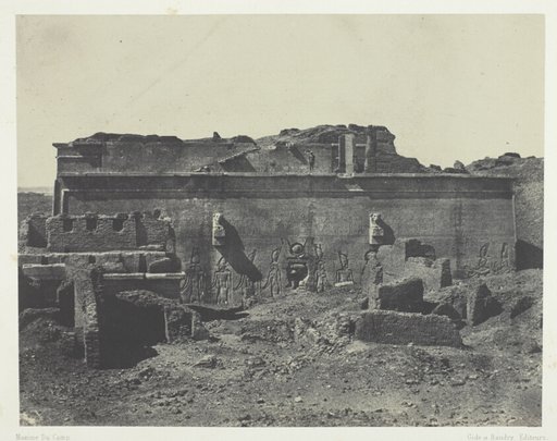 Façade Postérieure, Grand Temple de Dendérah (Teutyres), Haute Egypte, plate 18 from the album "Egypte, Nubie, Palestine et Syrie" (1852)