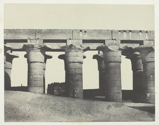 Louqsor, Grande Colonnade du Palais; Thèbes, plate 25 from the album "Egypte, Nubie, Palestine et Syrie" (1852)