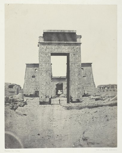 Karnak, Propylone du Temple de Khons; Thèbes, plate 27 from the album "Egypte, Nubie, Palestine et Syrie" (1852)