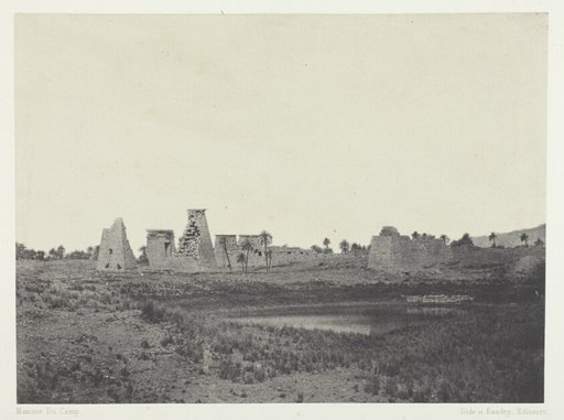 Palais de Karnak, Propylées du Sud; Thèbes, plate 30 from the album "Egypte, Nubie, Palestine et Syrie" (1852)