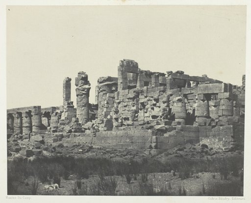 Palais de Karnak, Salle Hypostyle, Prise à l'Angle Nord-Est; Thèbes, plate 34 from the album "Egypte, Nubie, Palestine et Syrie" (1852)