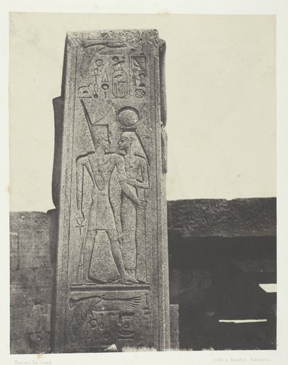 Palais de Karnak, Pilier Devant le Sanctuaire de Granit; Thèbes, plate 39 from the album "Egypte, Nubie, Palestine et Syrie" (1852)