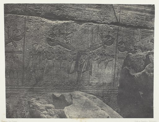 Palais de Karnak, Sculptures Extérieures du Sanctuaire de Granit; Thèbes, plate 40 from the album "Egypte, Nubie, Palestine et Syrie" (1852)