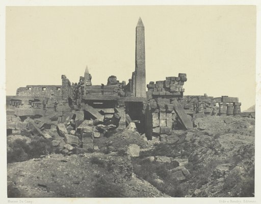 Palais de Karnak, Sanctuaire de Granit et Salle Hypostyle; Thèbes, plate 43 from the album "Egypte, Nubie, Palestine et Syrie" (1852)