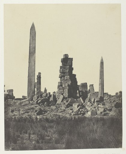 Palais de Karnak, Les Obélisques; Thèbes, plate 44 from the album "Egypte, Nubie, Palestine et Syrie" (1852)