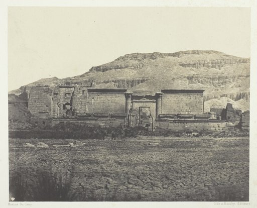 Médinet-Habou,Vue Générale des Rines, Thèbes, plate 45 from the album "Egypte, Nubie, Palestine et Syrie" (1852)
