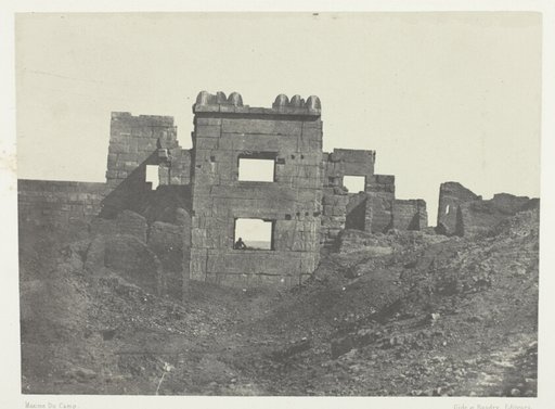 Médinet-Habou, Façade Orientale du Gynécée de Ramsès-Mèiamoun; Thèbes, plate 48 from the album "Egypte, Nubie, Palestine et Syrie" (1852)