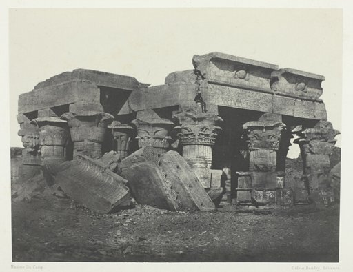Temple d'Ombos, Haute-Egypte, plate 65 from the album "Egypte, Nubie, Palestine et Syrie" (1852)