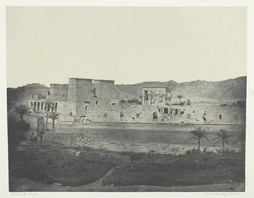 Vue Prise de l'île de Beghé, à l'Ouest, Philoe; Nubie, plate 68 from the album "Egypte, Nubie, Palestine et Syrie" (1852)