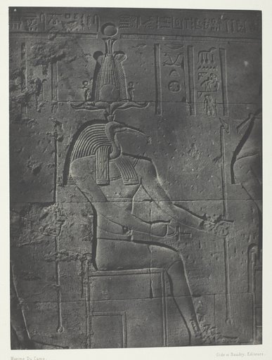 Grand Temple d'Isis à Philoe, Tôth Ibiocéphale; Nubie, plate 79 from the album "Egypte, Nubie, Palestine et Syrie" (1852)