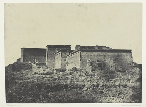 Grand Temple d'Isis à Philoe, Vue Générale Prise du Nord; Nubie, plate 80 from the album "Egypte, Nubie, Palestine et Syrie" (1852)