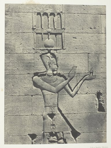 Kalabscheh, Sculptures De La Façade Postérieure Du Temple; Nubie, plate 91 from the album "Egypte, Nubie, Palestine et Syrie" (1852)