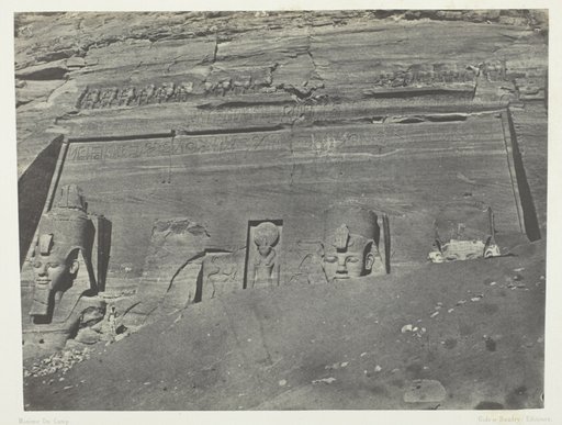Ibsamboul, Vue Générale Du Grand Spéos De Phrè; Nubie, plate 102 from the album "Egypte, Nubie, Palestine et Syrie" (1852)