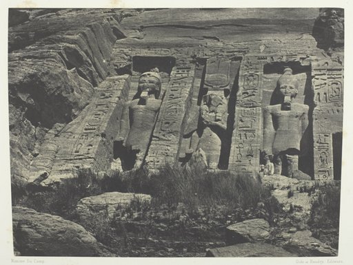 Ibsamboul, Partie Méridionale Du Spéos D'Hathor; Nubie, plate 110 from the album "Egypte, Nubie, Palestine et Syrie" (1852)