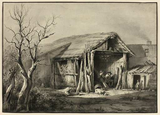 A Peasant Seated in a Shed