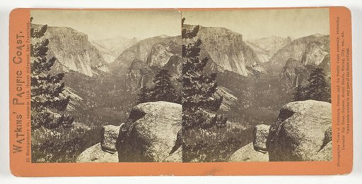 The Yosemite Valley, form the Mariposa Trail, from the series "Watkins' Pacific Coast"