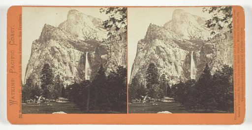 The Bridal Veil, 900 ft., Yosemite, from the series "Watkins' Pacific Coast"