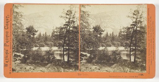The Lake, Yosemite Valley, Mariposa County, Cal., No. 1028 from the series "Watkins' Pacific Coast"