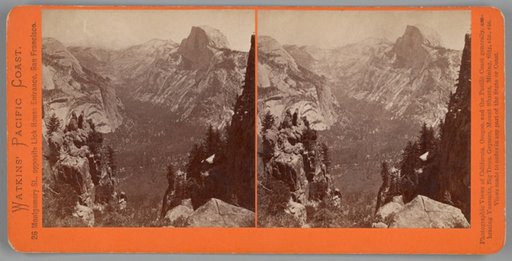 The Domes from Moran Point, Yosemite, from the series "Watkins' Pacific Coast"