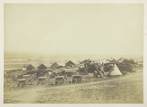 Artillery Waggons, Balaklava in the Distance